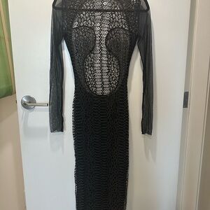 God Save Queens Mesh Dress/Backless